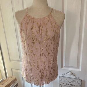 Lilly Pulitzer Del Mar Silk Blush Pink and Gold Bubble
